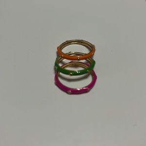 Trio of colored rings